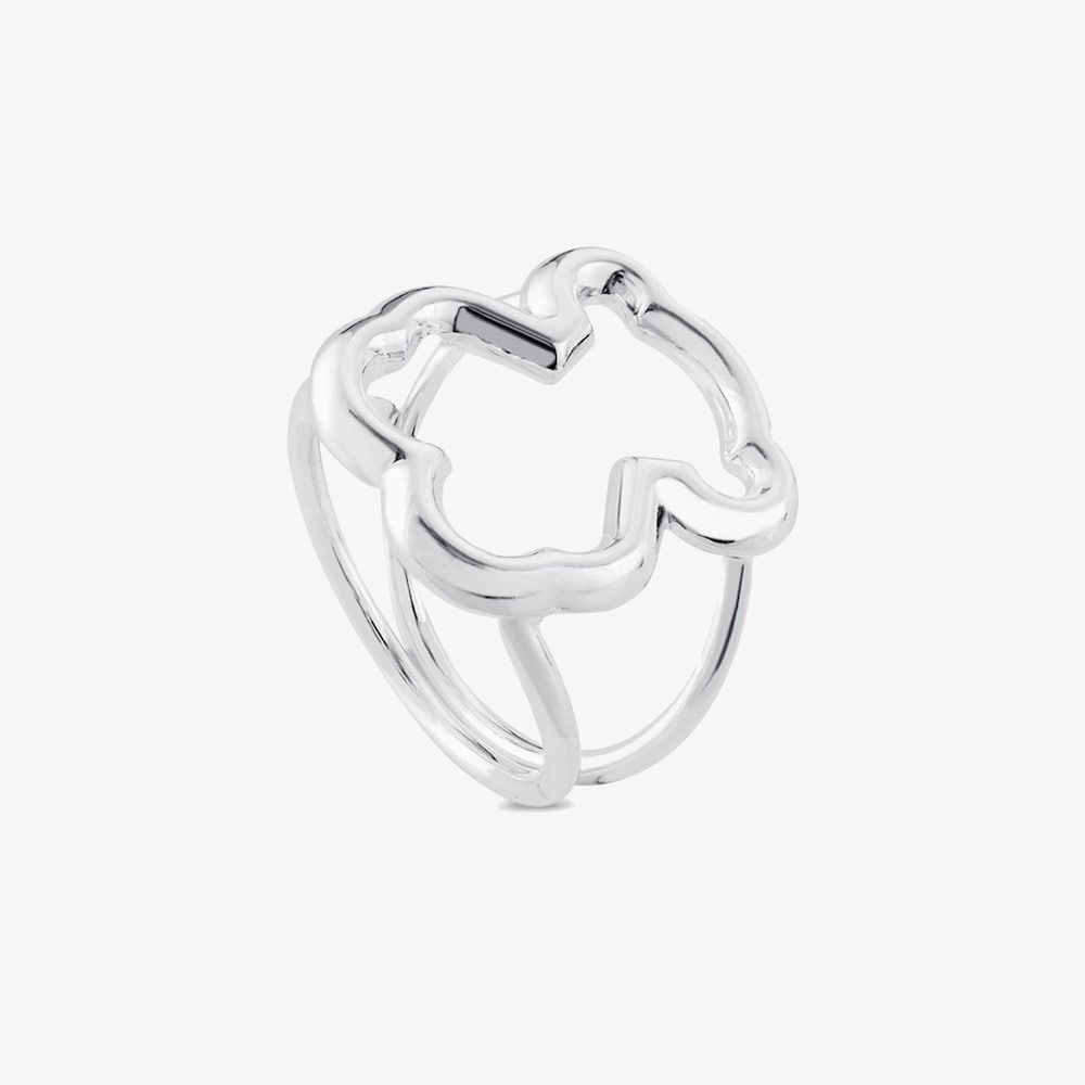 Anillo de plata motivo silueta oso  New Carrusel