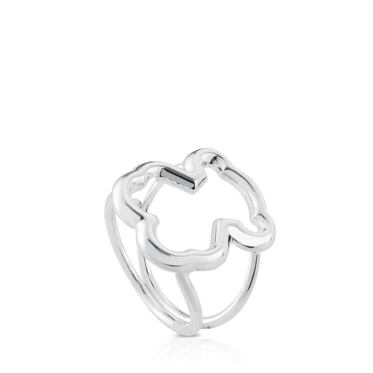 Tous - Anillo De Plata Motivo Silueta Oso New Carrusel Talla 16