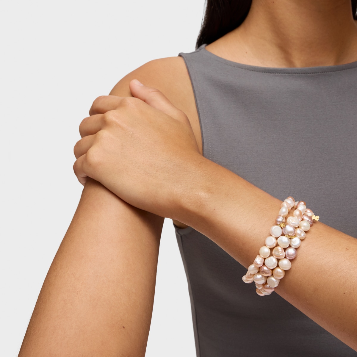 Pulsera de oro y perlas cultivadas barrocas TOUS Pearls