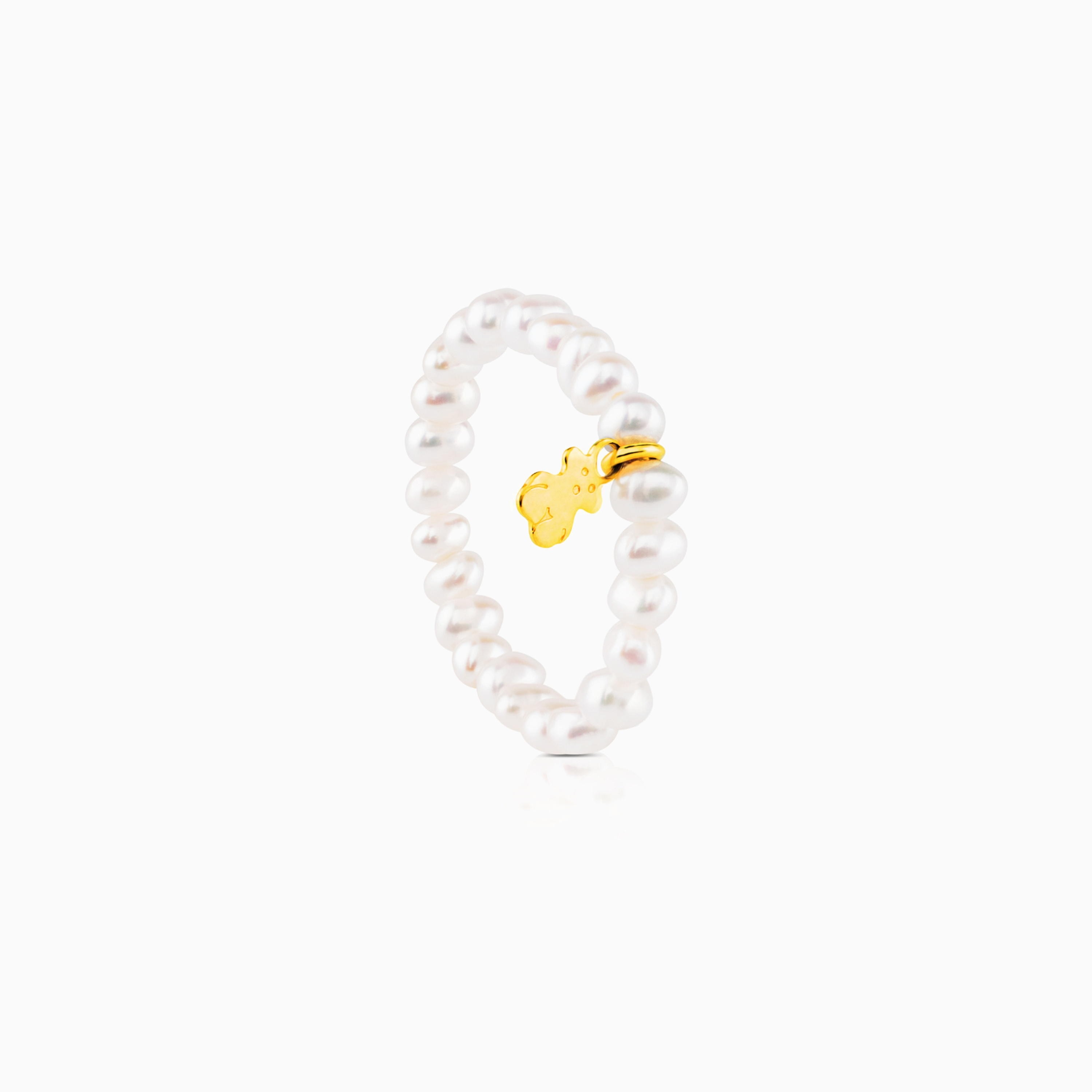 18K solid gold TOUS Pearls Ring
