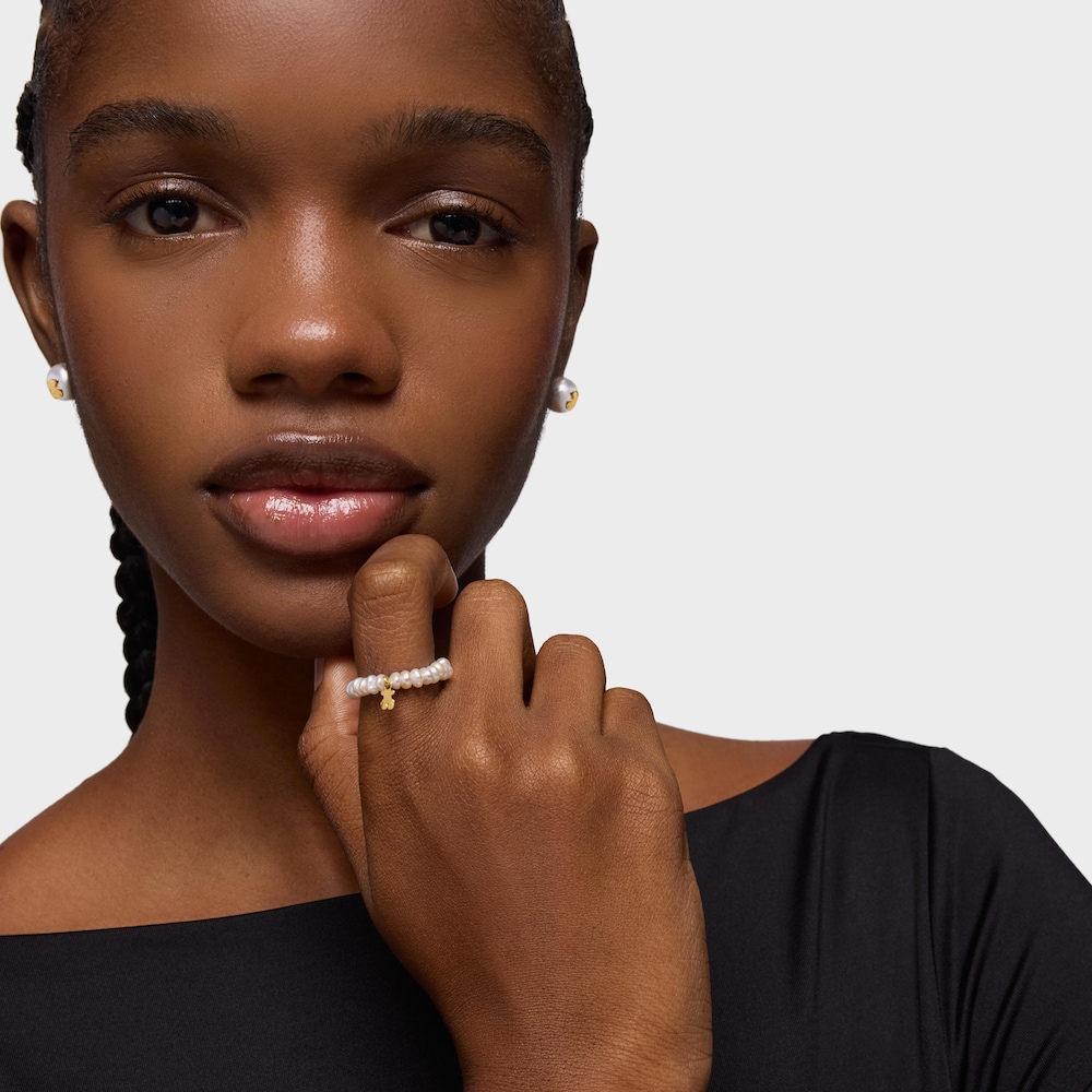 18K solid gold TOUS Pearls Ring