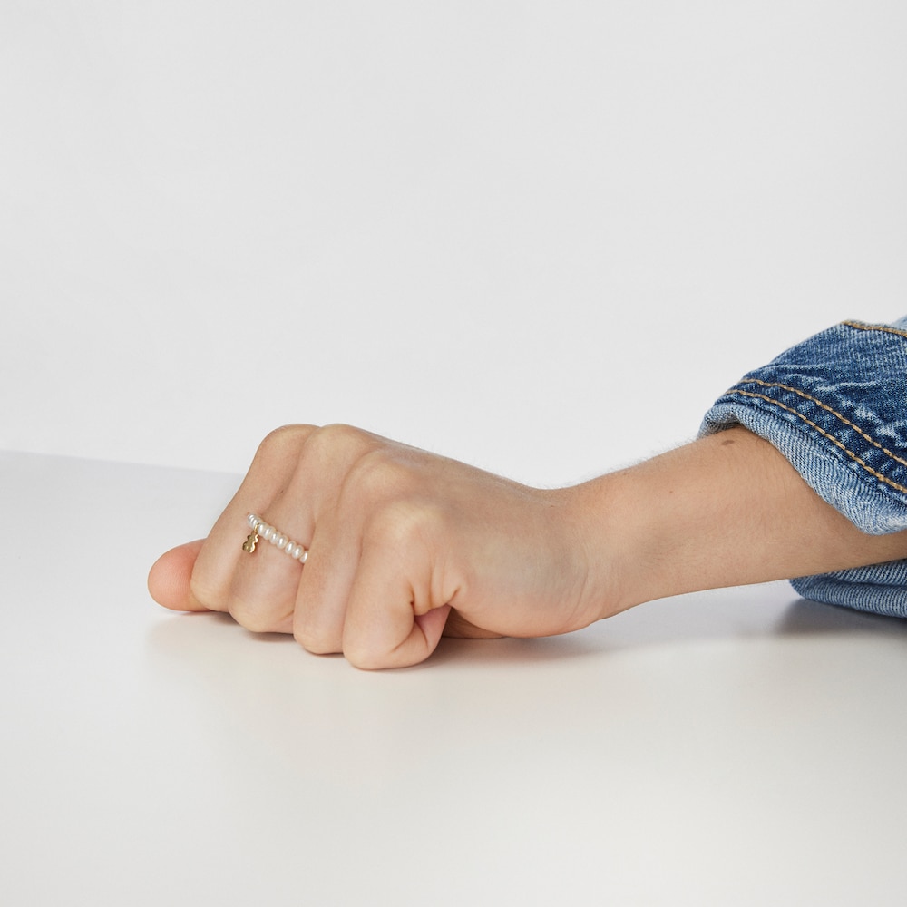18K solid gold TOUS Pearls Ring