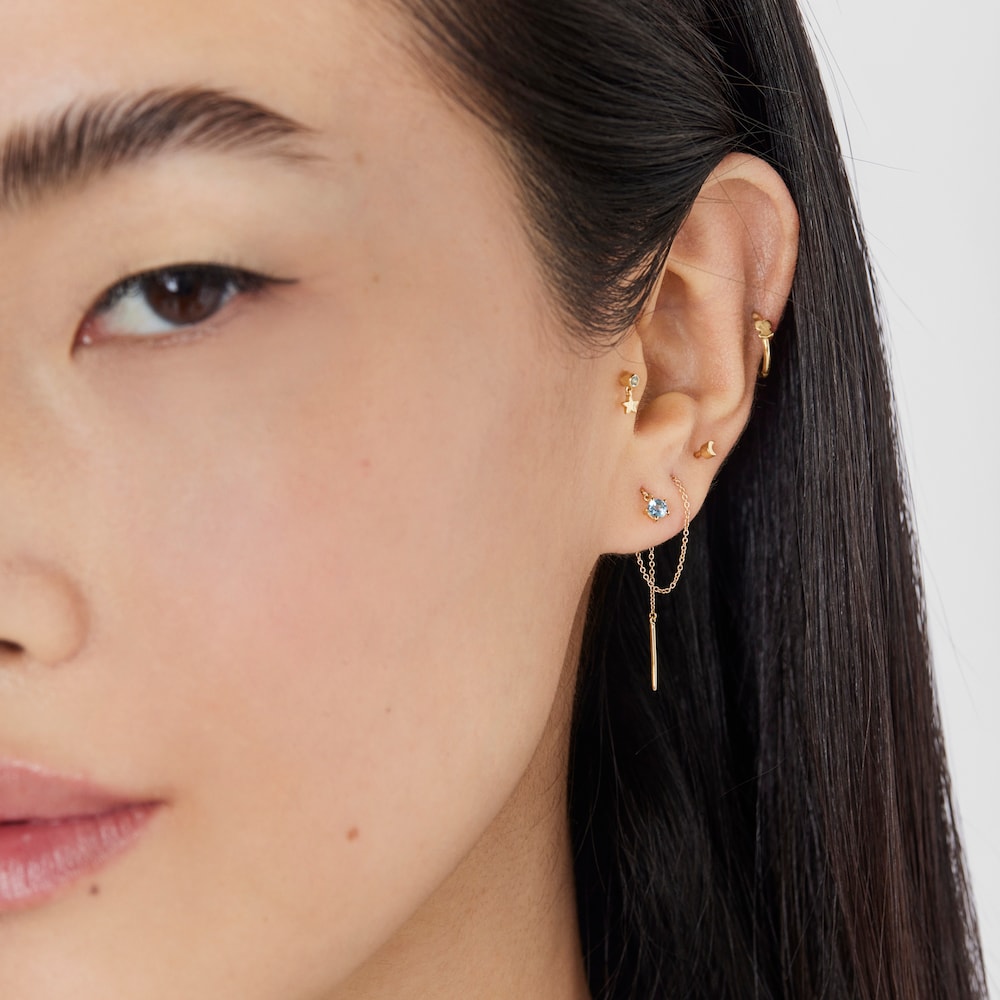 Aro suelto de oro y topacio Cool Joy