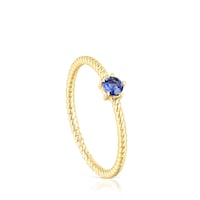 Gold Ring with iolite Cool Joy