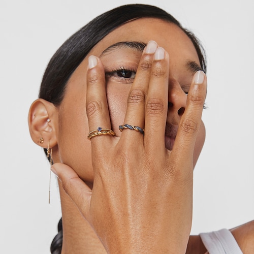 Gold Ring with iolite Cool Joy