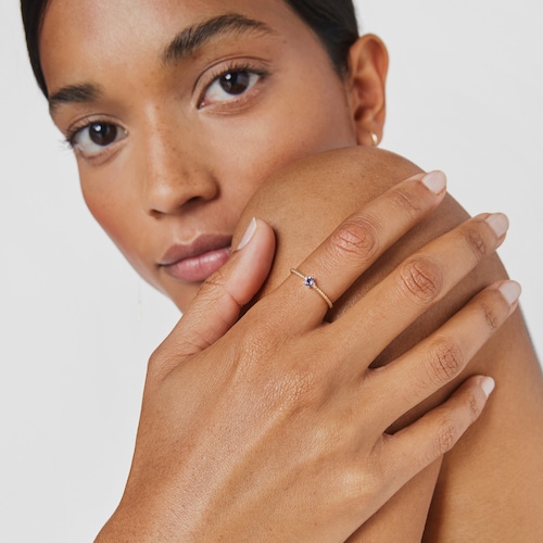 Gold Ring with iolite Cool Joy