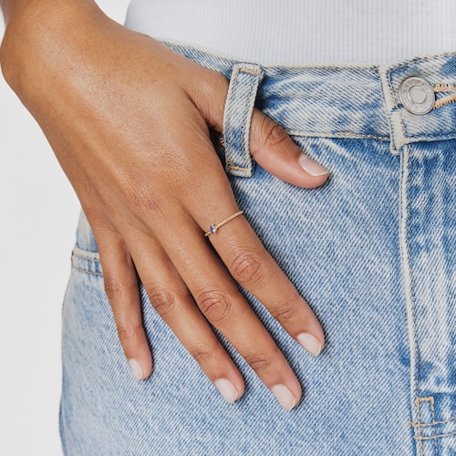 Gold Ring with iolite Cool Joy