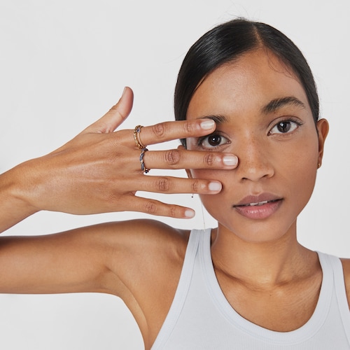 Gold Ring with iolite Cool Joy