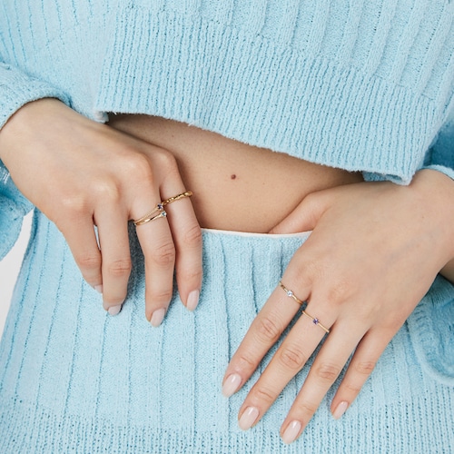 Gold Ring with topaz Cool Joy
