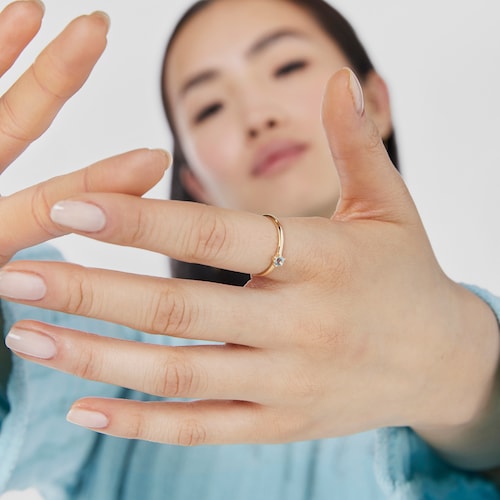 Gold Ring with topaz Cool Joy