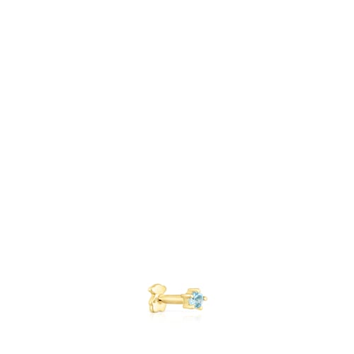 Gold Ear piercing with topaz Cool Joy