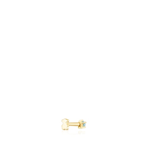 Gold Ear piercing with topaz Cool Joy