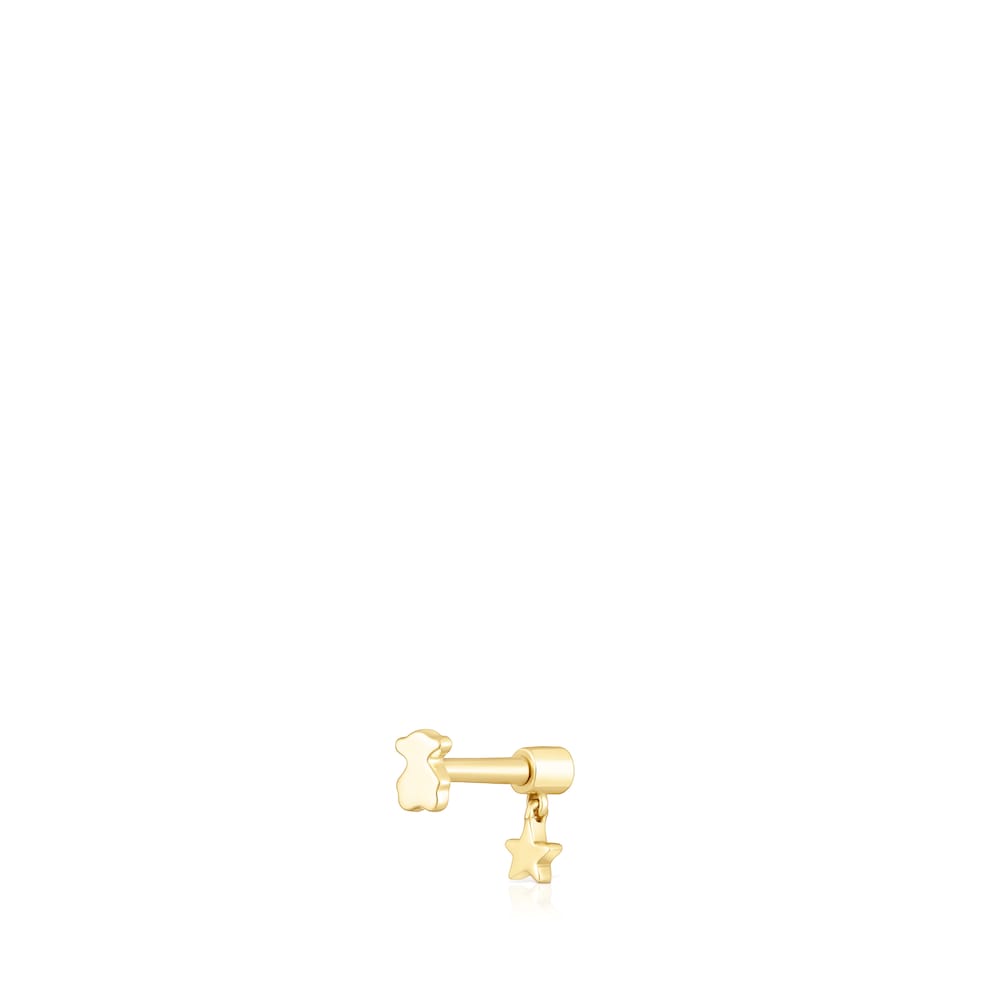 Piercing de oreja de oro con topacio y motivo estrella Cool Joy image number 2