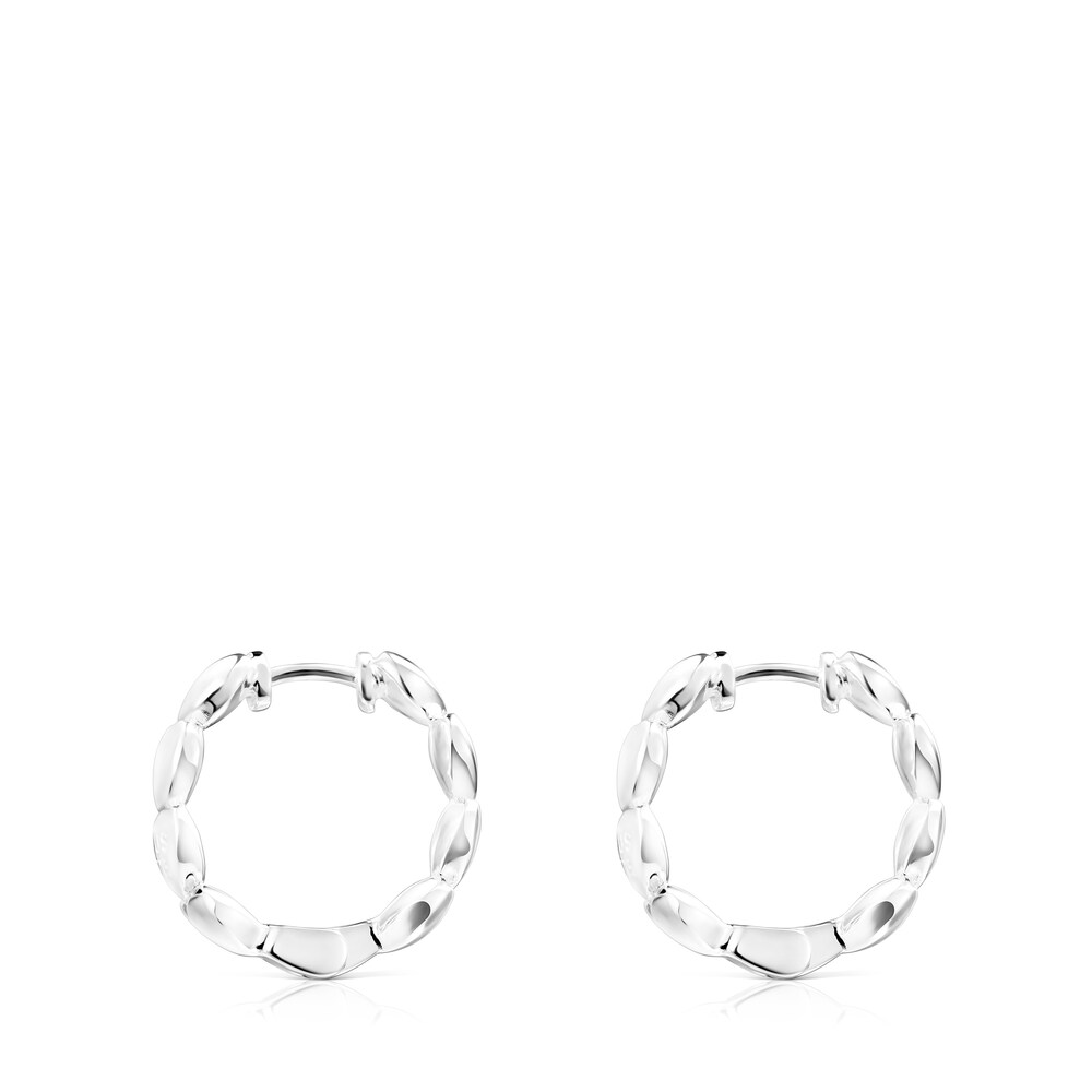 Pendientes corazón de plata Mini Icons image number 1