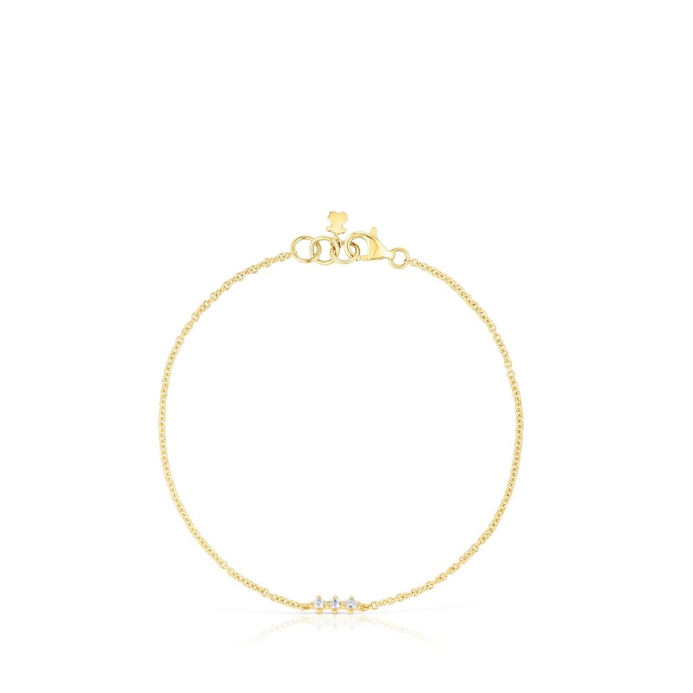 Gold Strip bracelet with diamonds Les Classiques