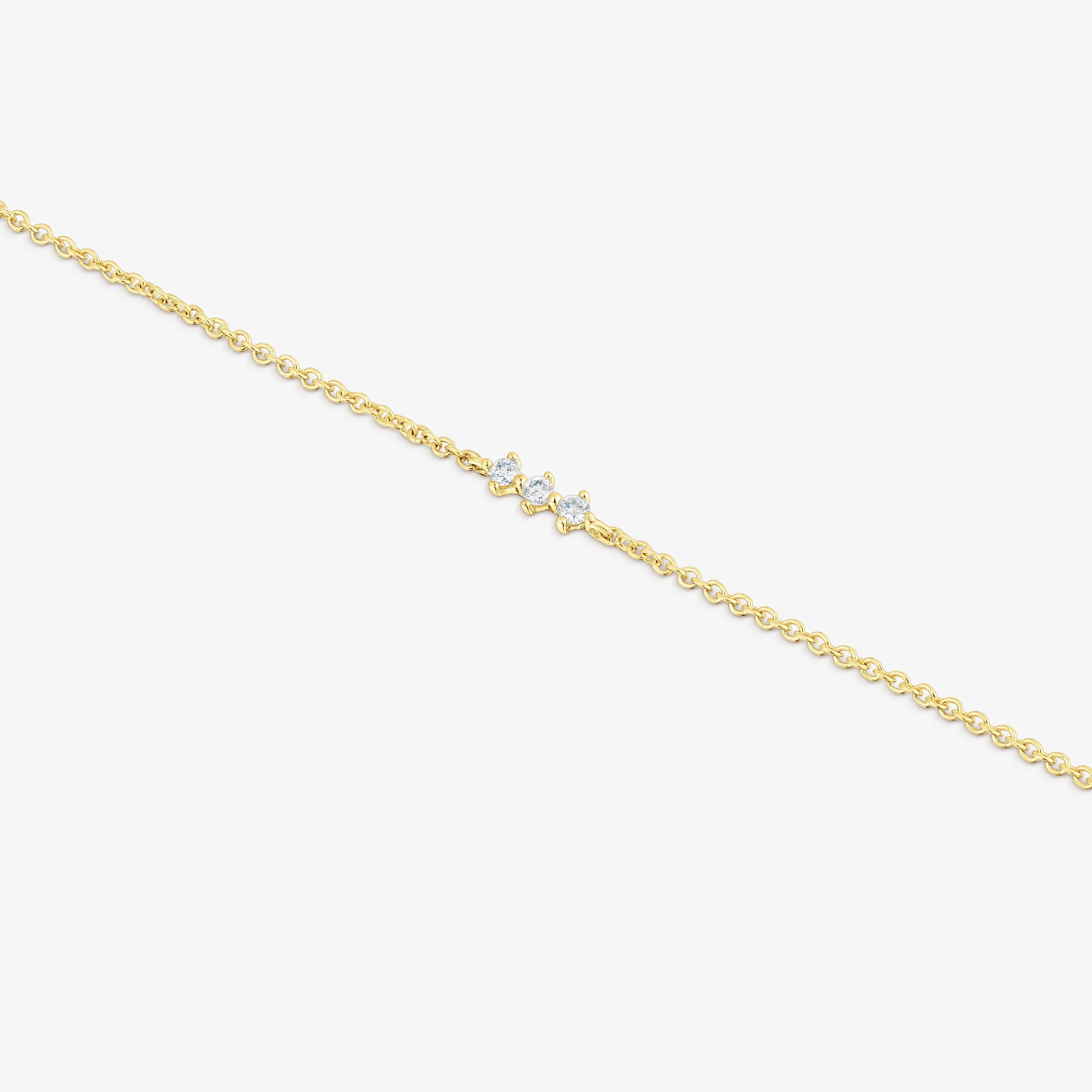 18K solid gold Strip bracelet with diamonds Les Classiques