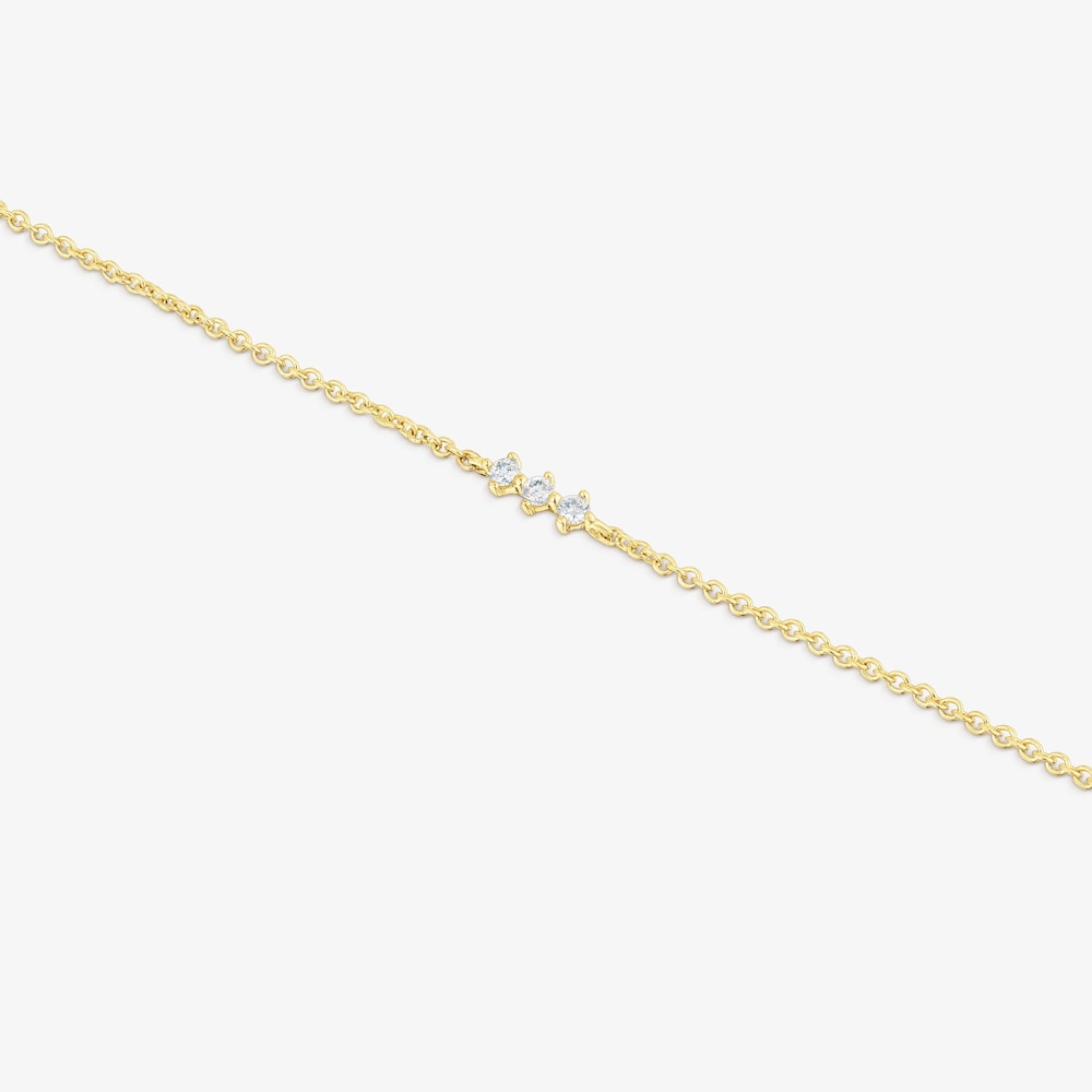 18K solid gold Strip bracelet with diamonds Les Classiques