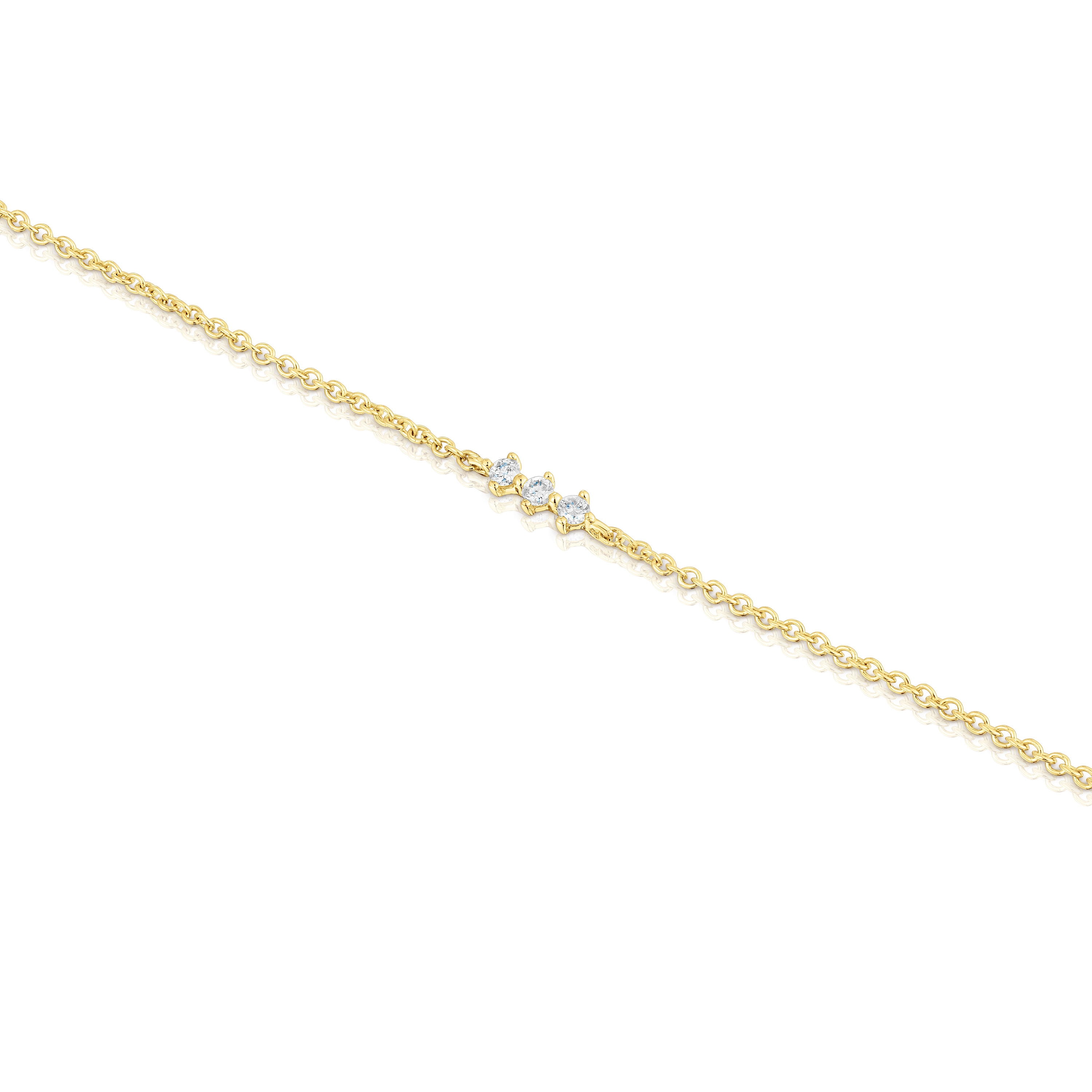 18K solid gold Strip bracelet with diamonds Les Classiques
