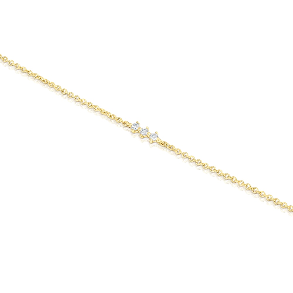 18K solid gold Strip bracelet with diamonds Les Classiques