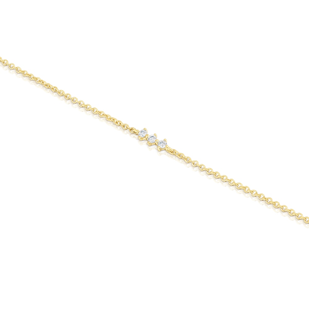 Gold Strip bracelet with diamonds Les Classiques