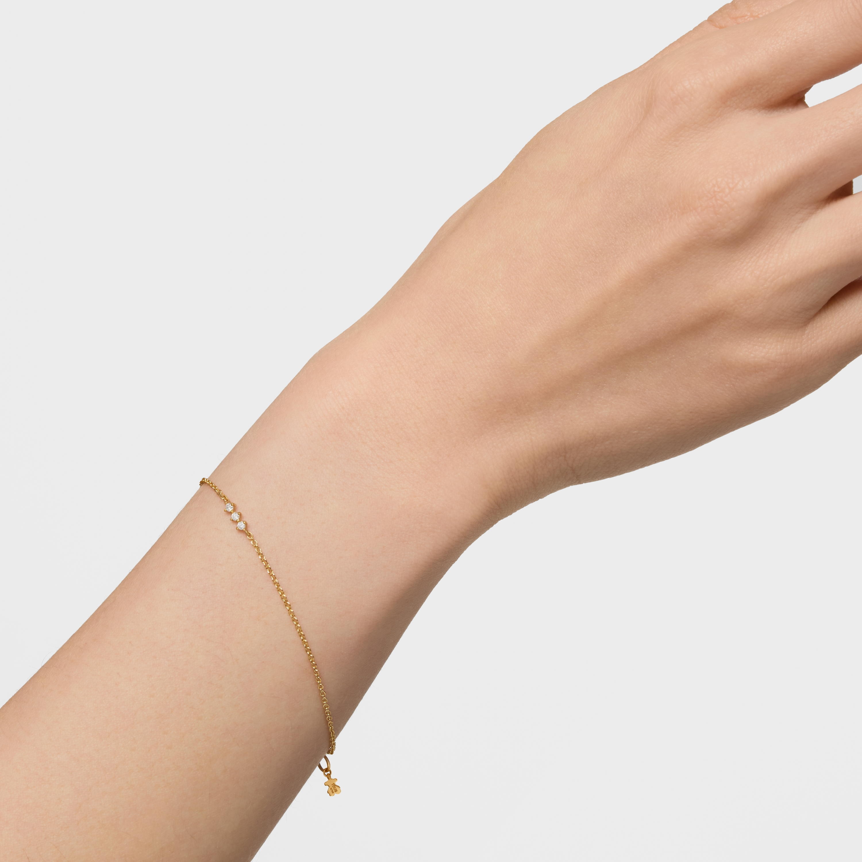 18K solid gold Strip bracelet with diamonds Les Classiques