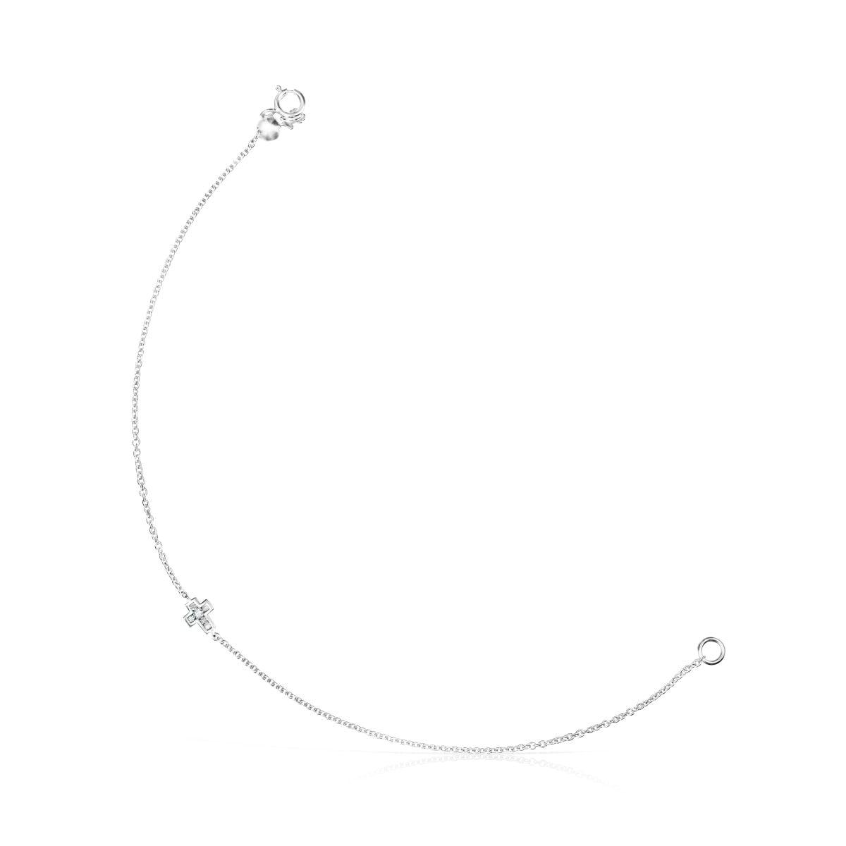White Gold and Diamonds Les Classiques cross Bracelet