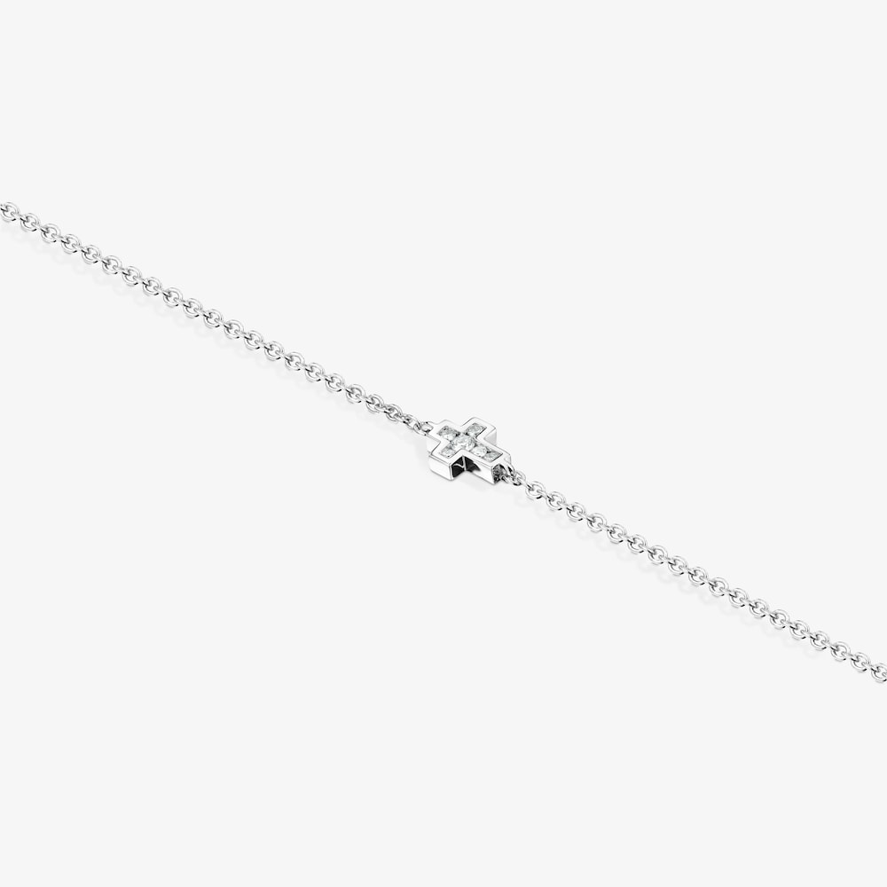 18K white gold and Diamonds Les Classiques cross Bracelet