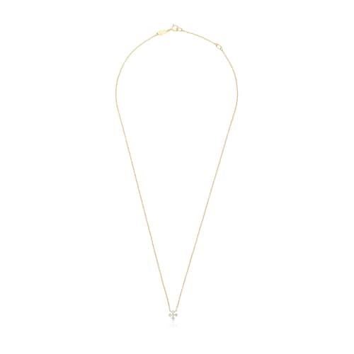 Gold Cross necklace with 0,08ct of diamonds Les Classiques