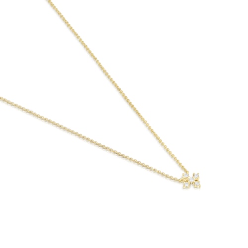 Gold Cross necklace with 0,08ct of diamonds Les Classiques