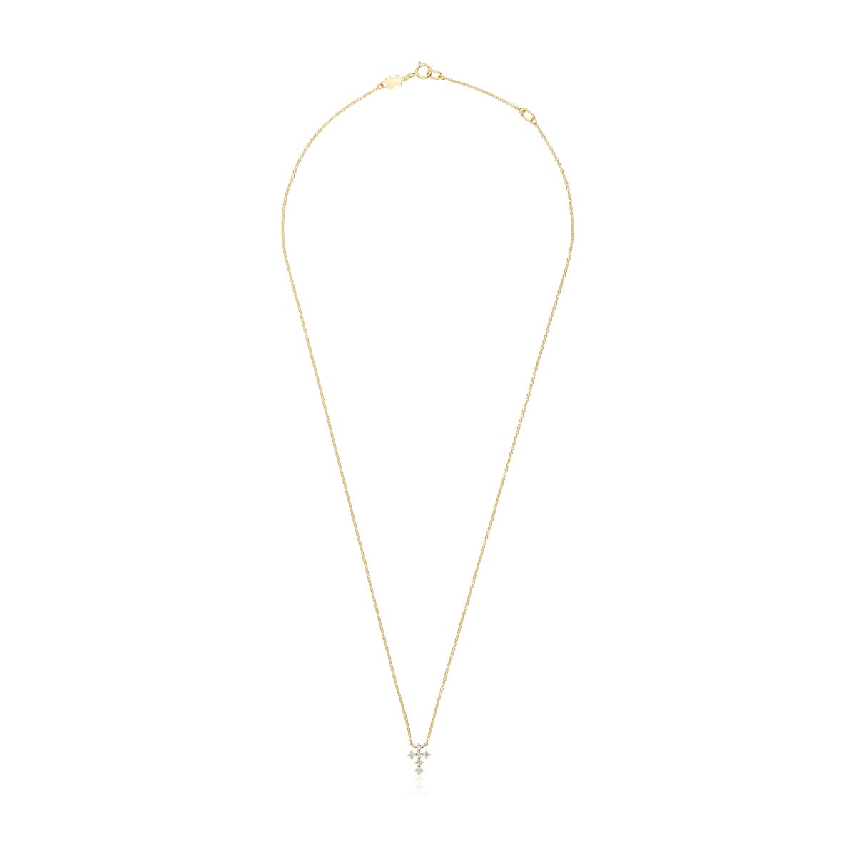 Gold Cross necklace with 0,09ct of diamonds Les Classiques