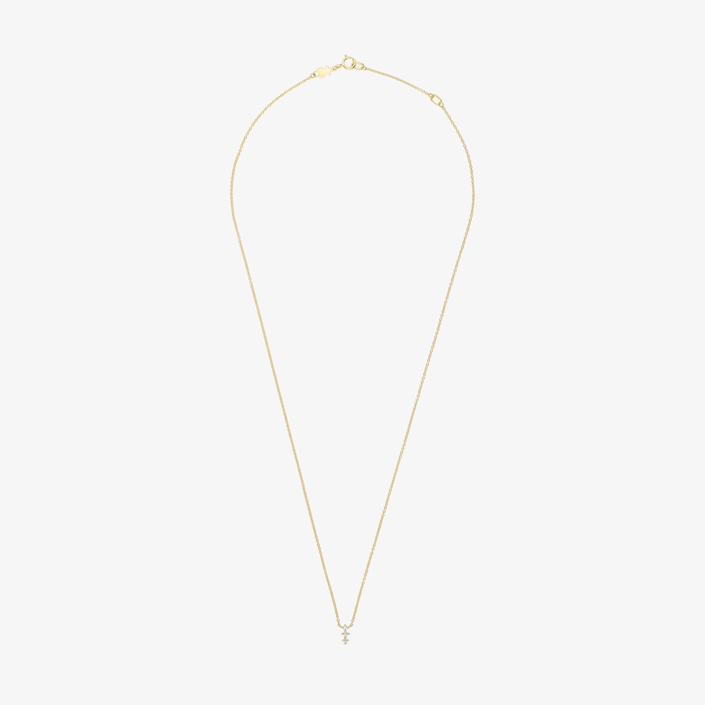 18K solid gold Strip necklace with diamonds Les Classiques