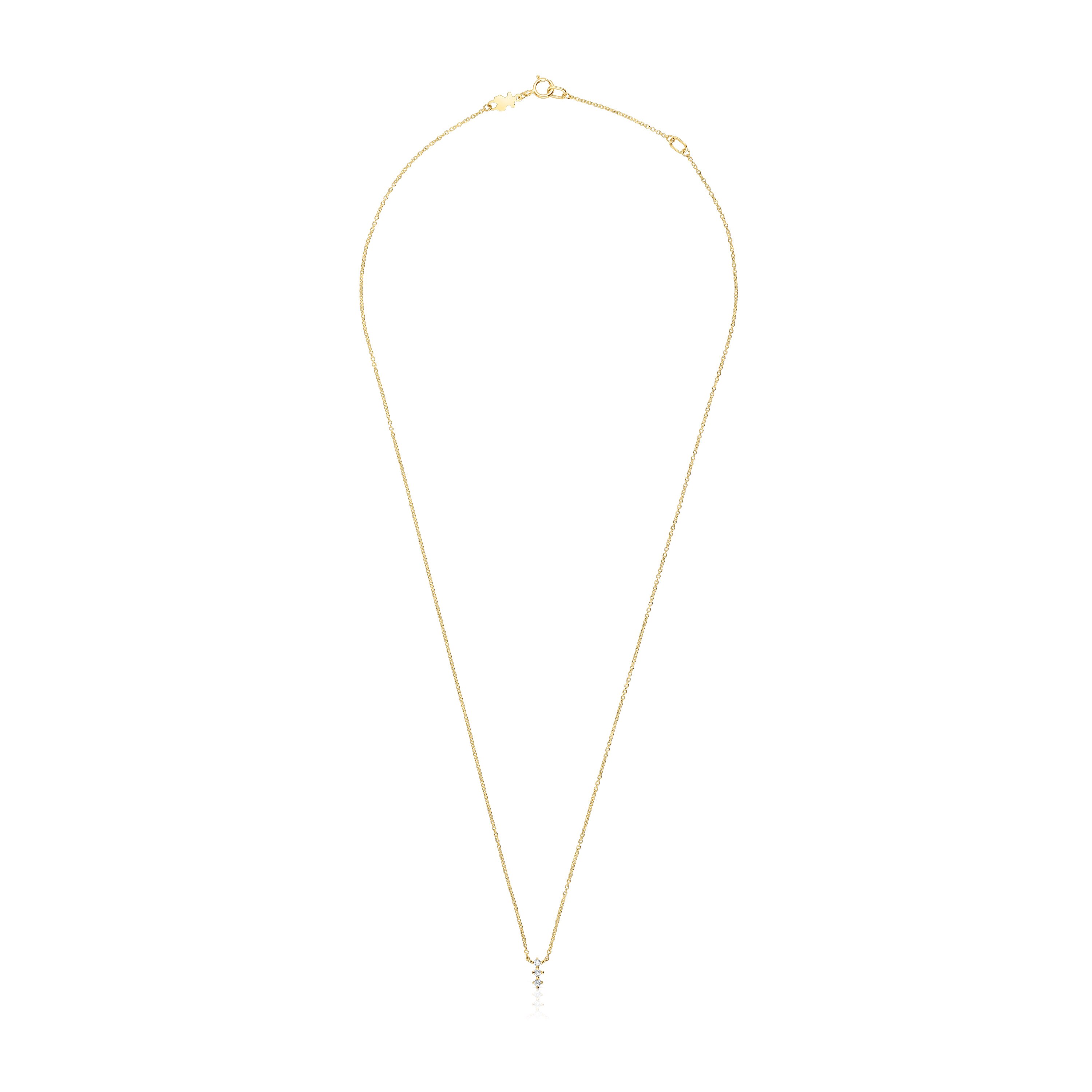 Gold Strip necklace with diamonds Les Classiques