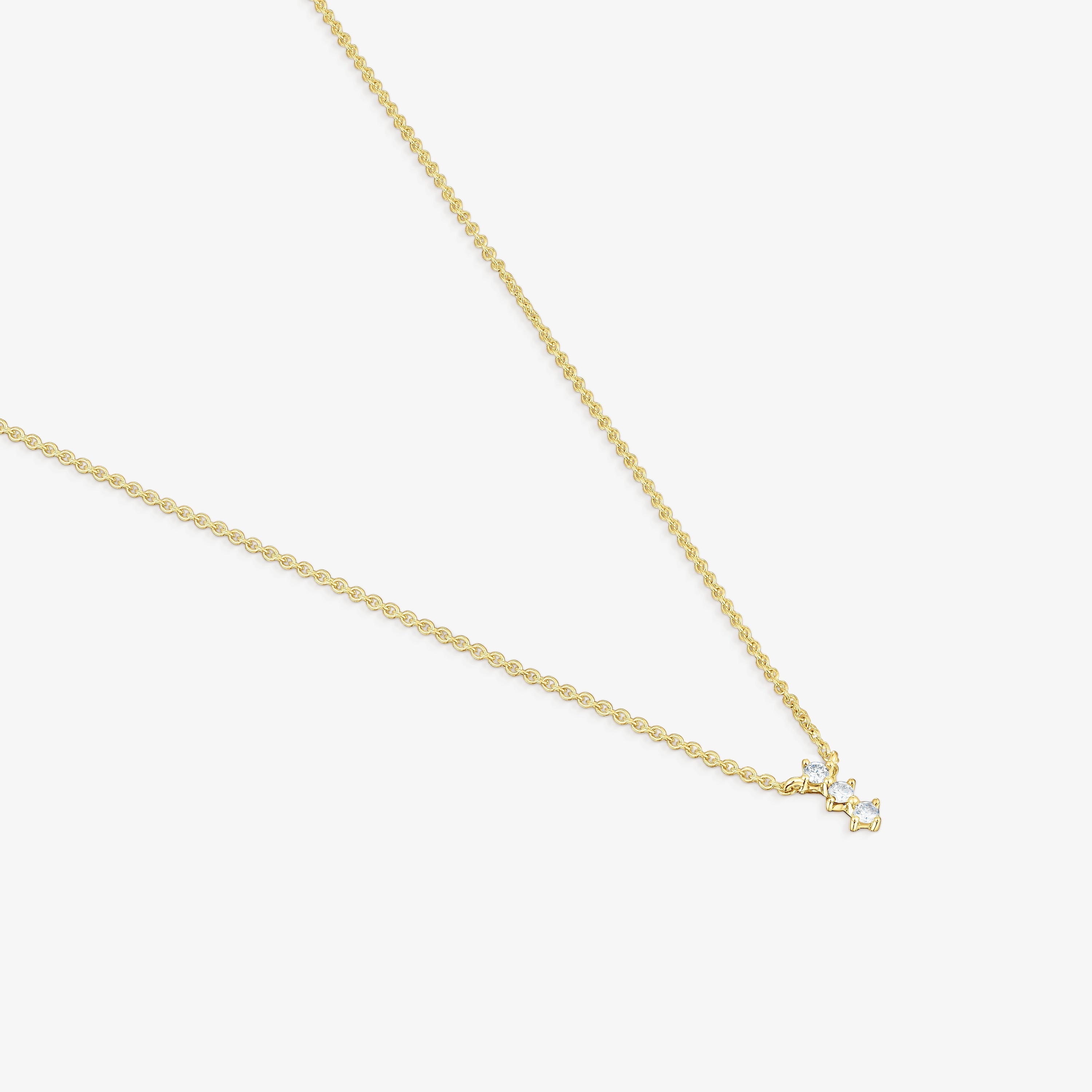 18K solid gold Strip necklace with diamonds Les Classiques