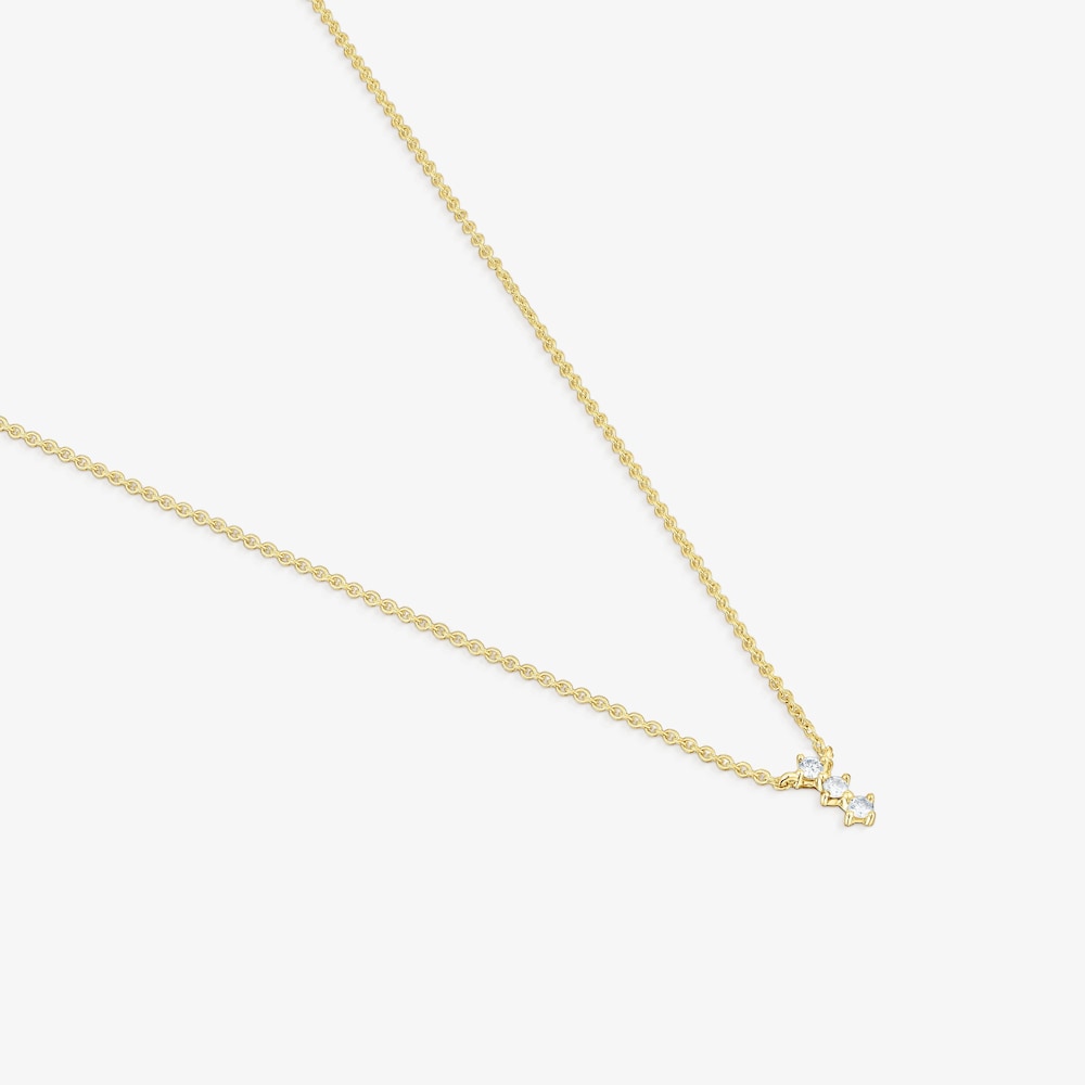 18K solid gold Strip necklace with diamonds Les Classiques