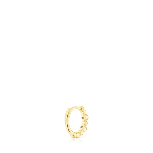 Hoop earring with gold balls and diamonds Les Classiques