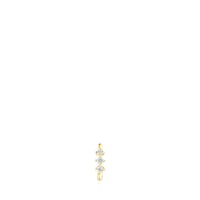 Small gold Strip hoop earring with diamonds Les Classiques