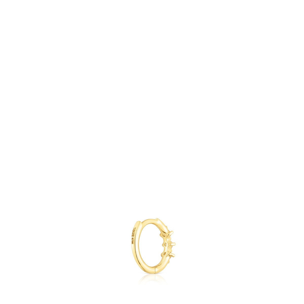 Pendiente aro tira de oro y diamantes Les Classiques