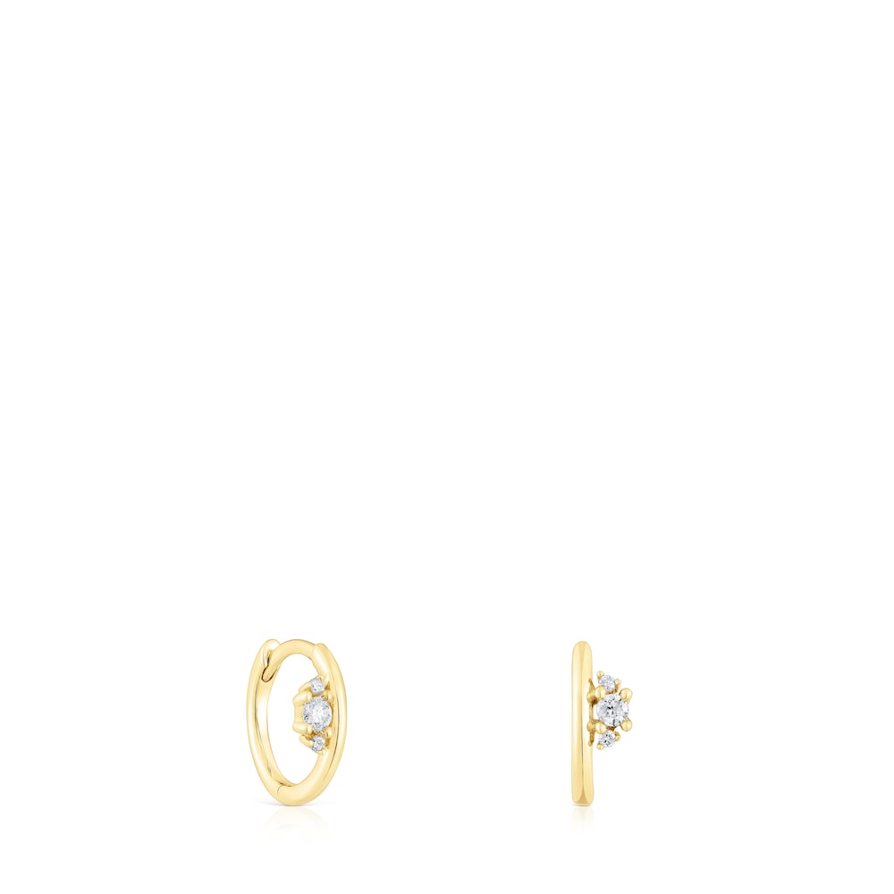 Gold Hoop earrings with diamonds Les Classiques Gold Hoop earrings with diamonds Les Classiques