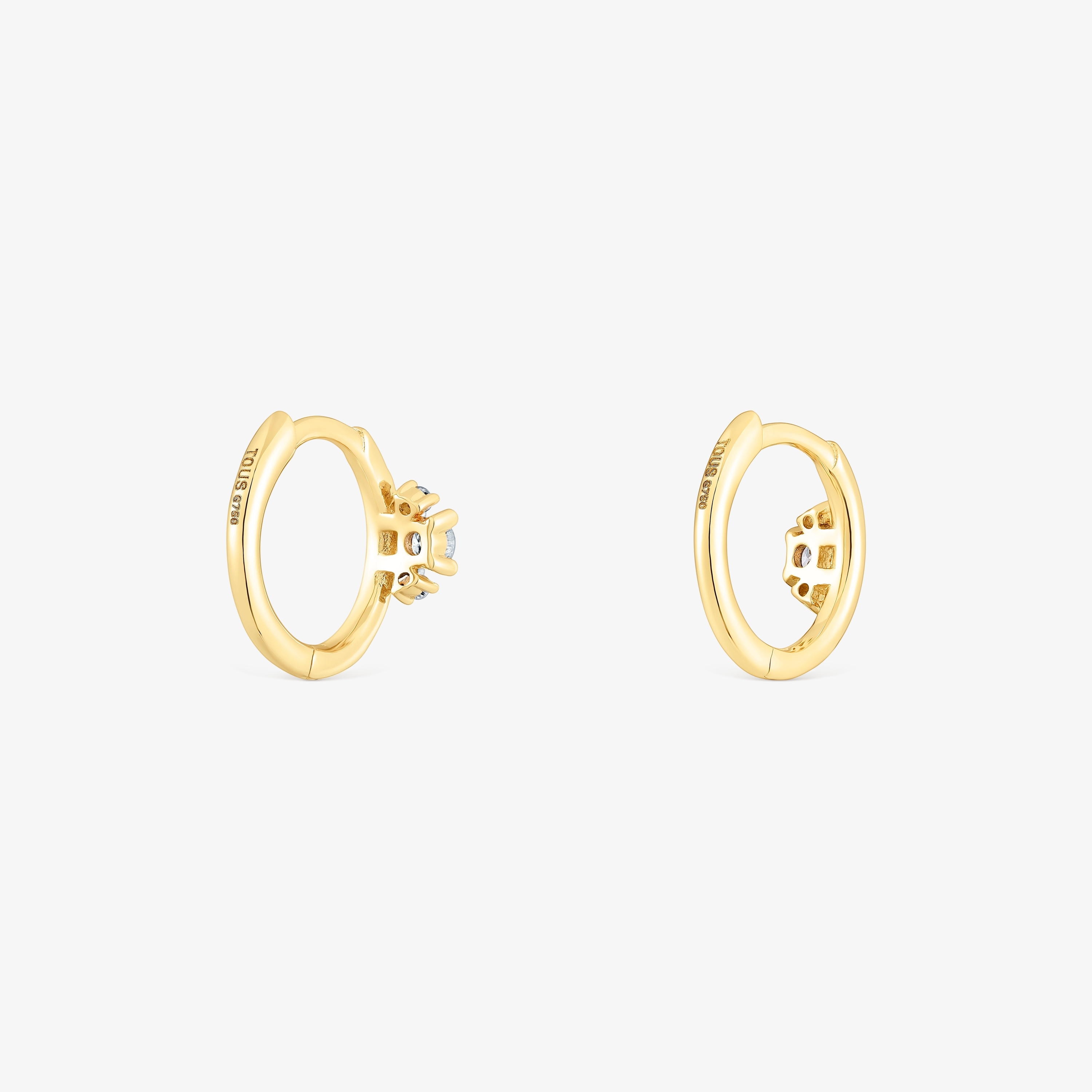 18K solid gold Hoop earrings with diamonds Les Classiques