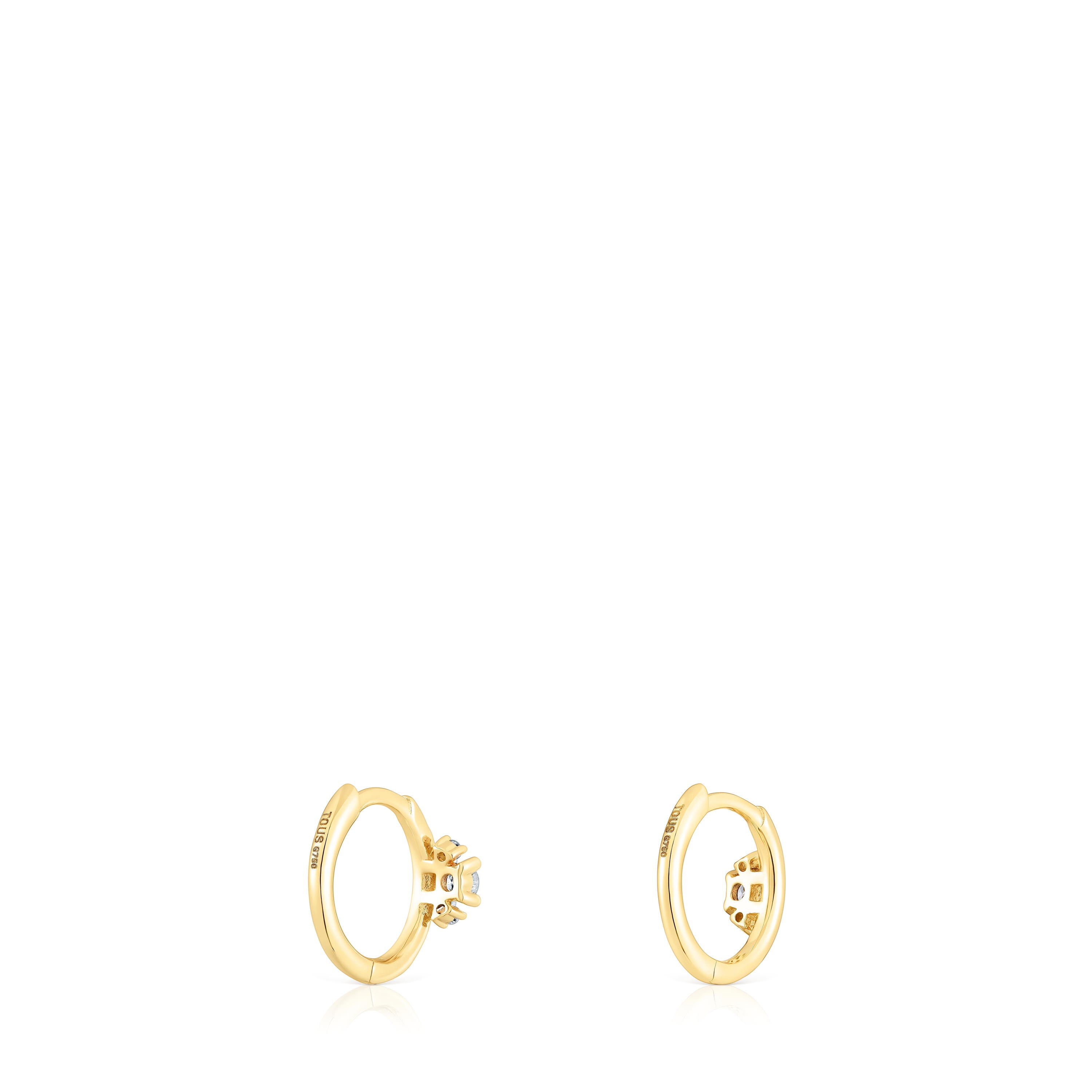 18K solid gold Hoop earrings with diamonds Les Classiques