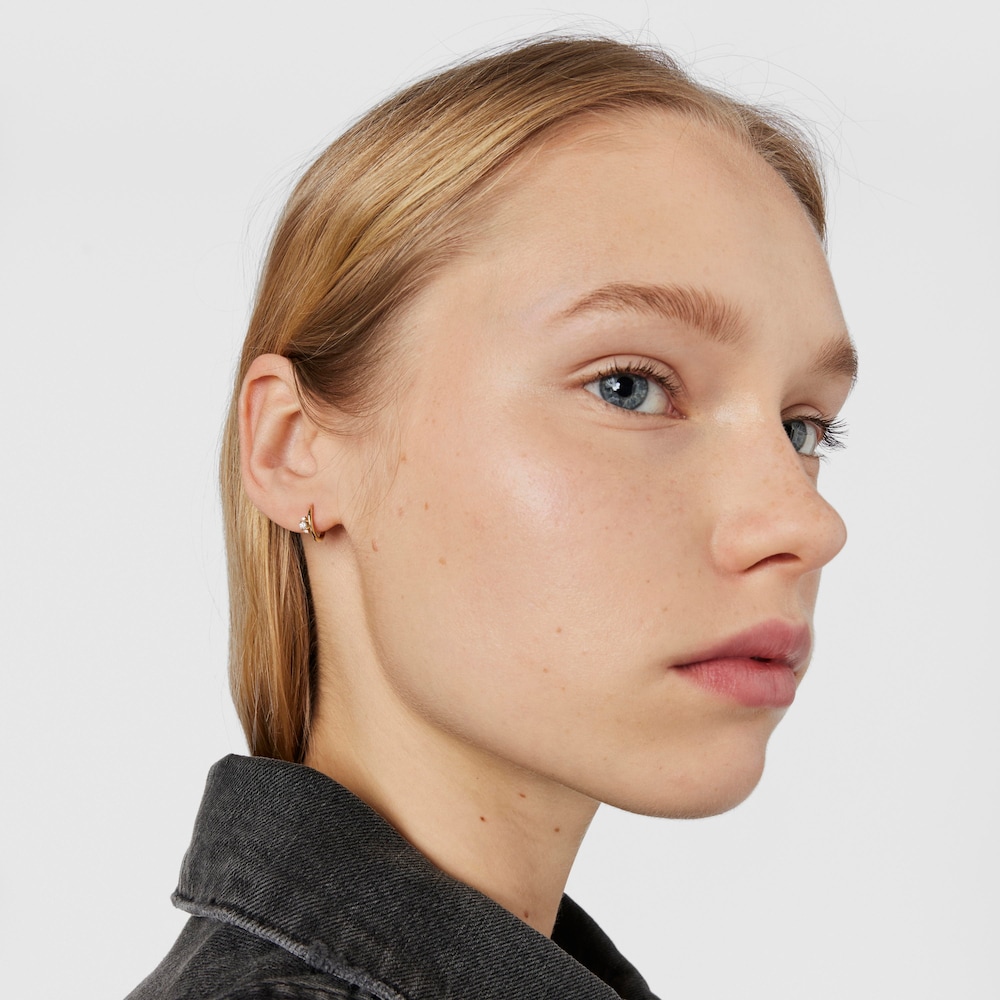 Creolen Les Classiques aus Gold mit Diamanten