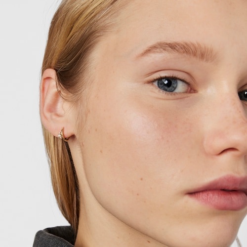 Pendientes aro de oro y diamantes Les Classiques