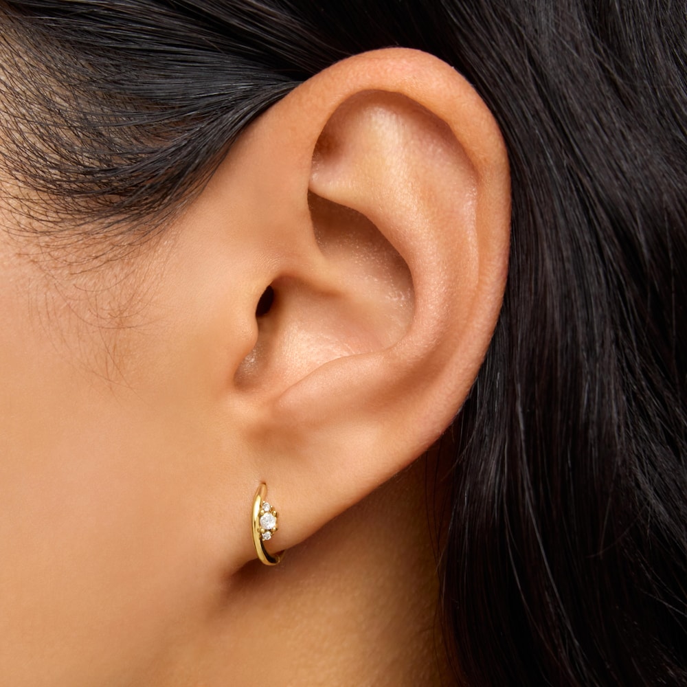 Gold Hoop earrings with diamonds Les Classiques Gold Hoop earrings with diamonds Les Classiques