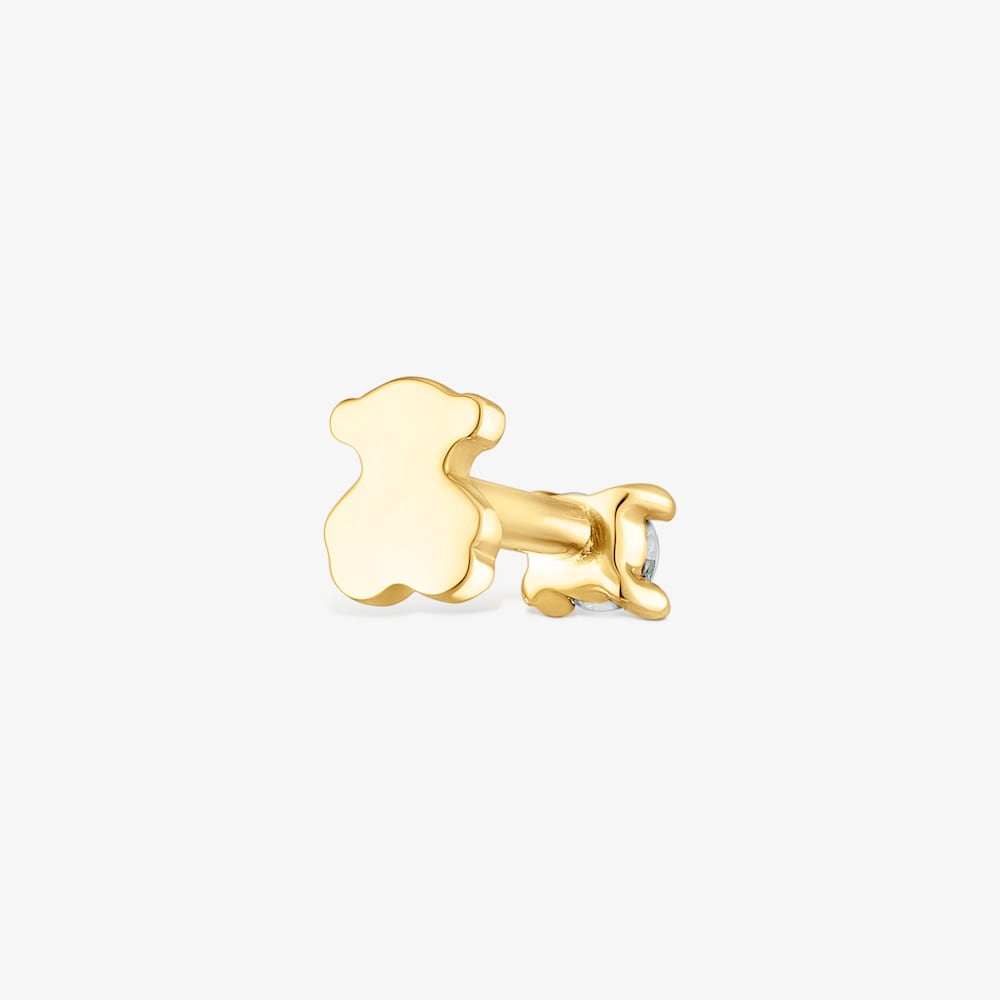 18K solid gold Ear piercing with diamonds Les Classiques
