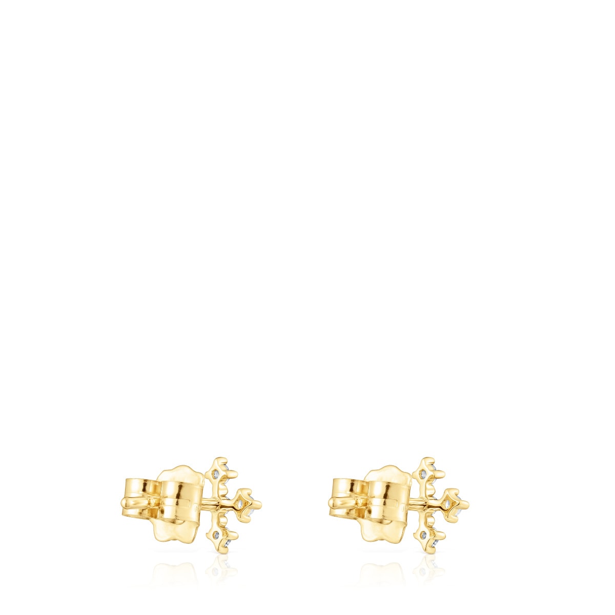 Gold Cross earrings with diamonds Les Classiques