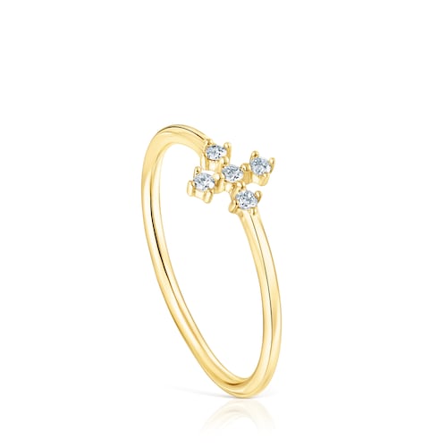Anillo cruz de oro y diamantes Les Classiques
