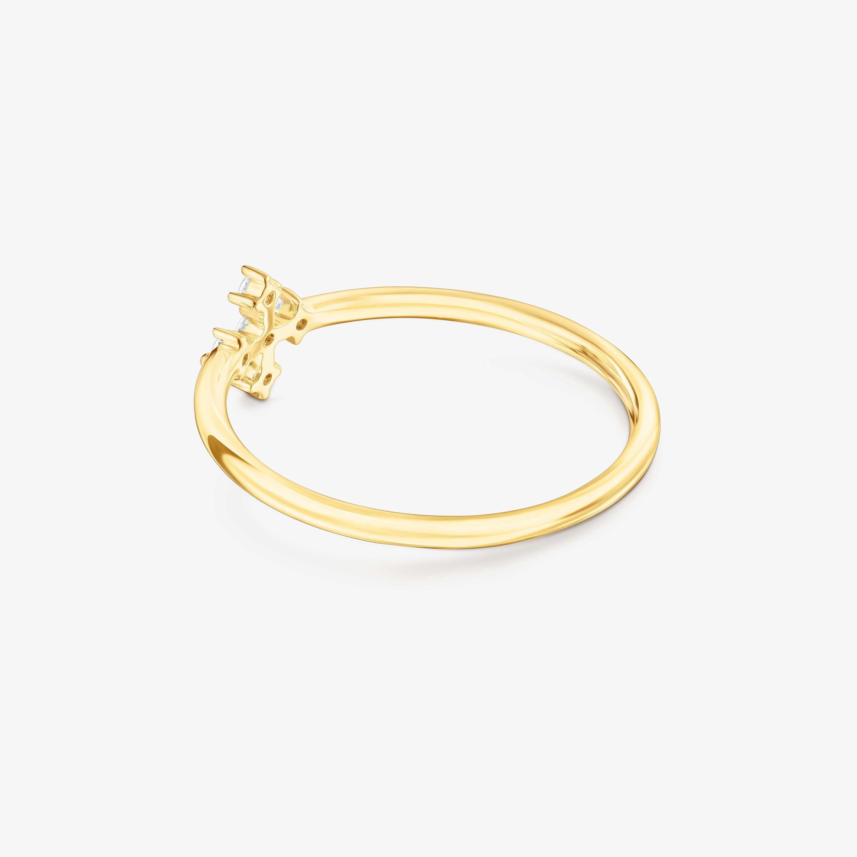 18K solid gold Cross ring with diamonds Les Classiques