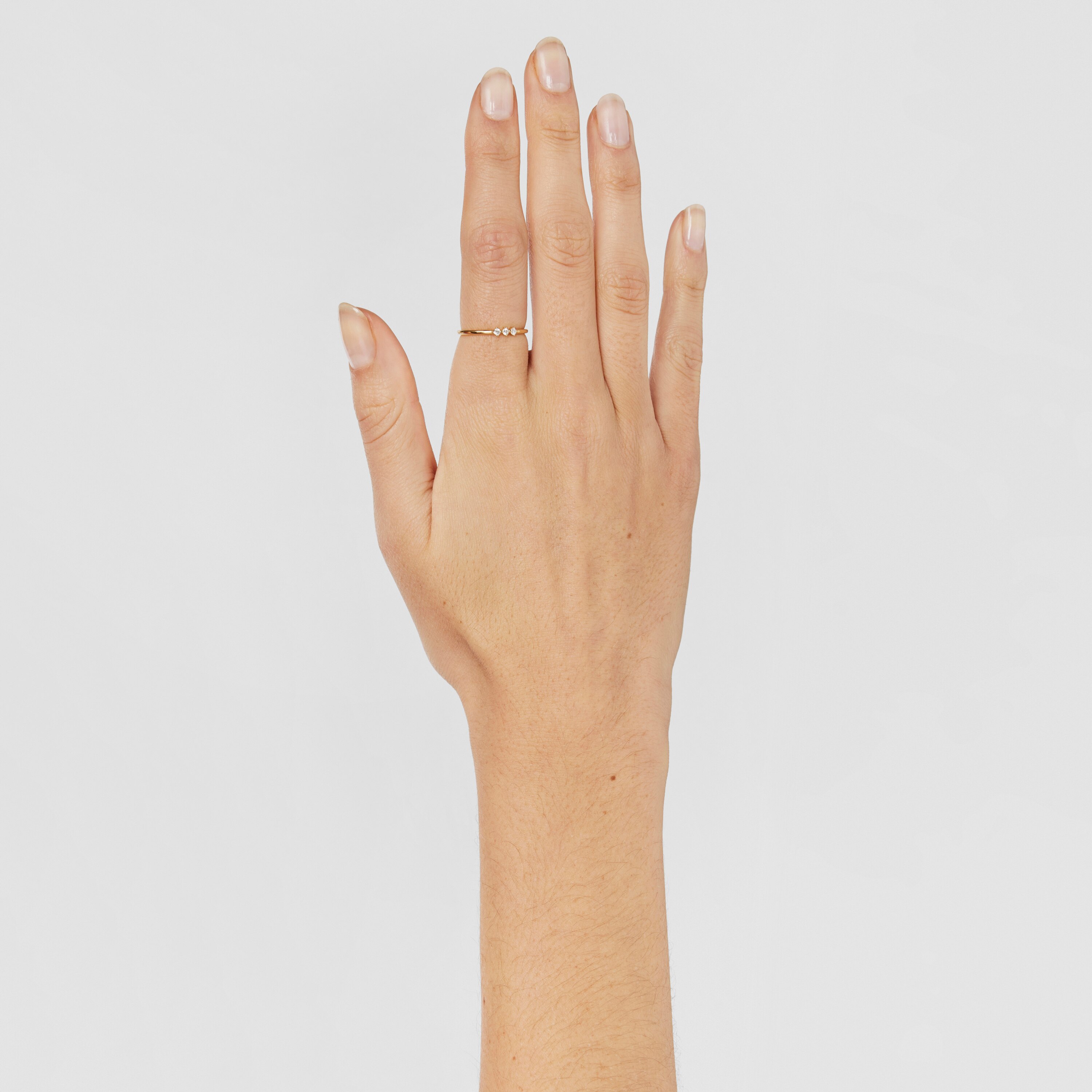 Gold Strip ring with diamonds Les Classiques