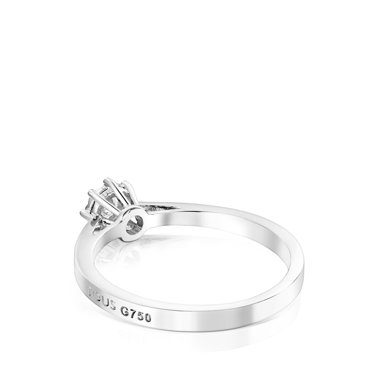 White gold TOUS Les Classiques Ring with small Diamond rosette 0,10ct