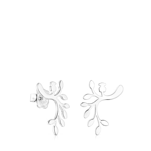 Pendientes hojas de plata Fragile Nature